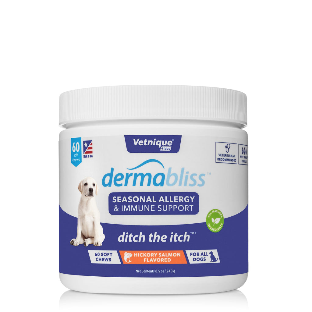 Dermabliss Allergy and Immune Pet Supplement for Dogs and Cats - 60 Chews